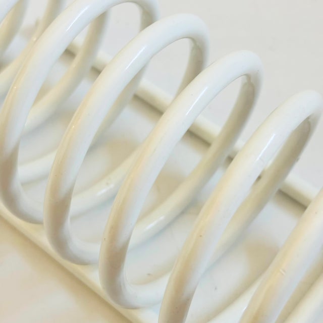 Vintage White Metal Coil Letter Holder For Sale In San Francisco - Image 6 of 9