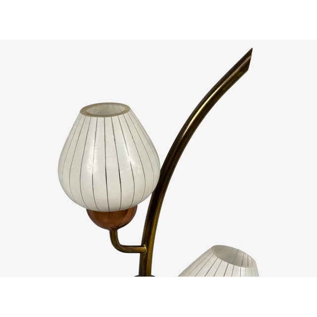 1940s Mid-Century Modern, Astra, Monumental Floral Sconces, Copper, Brass, Glass - a Pair For Sale - Image 10 of 14
