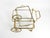 Neoclassical Brass Bar Cart with Glass Trays from Maison Jansen, 1960s For Sale - Image 9 of 18