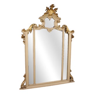 20th Century Louis XV Lacquered and Gilded Mirror, 1930s For Sale