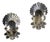Antique 20th Century Brass Shell-Shaped Wall Sconces, Set of 2 For Sale