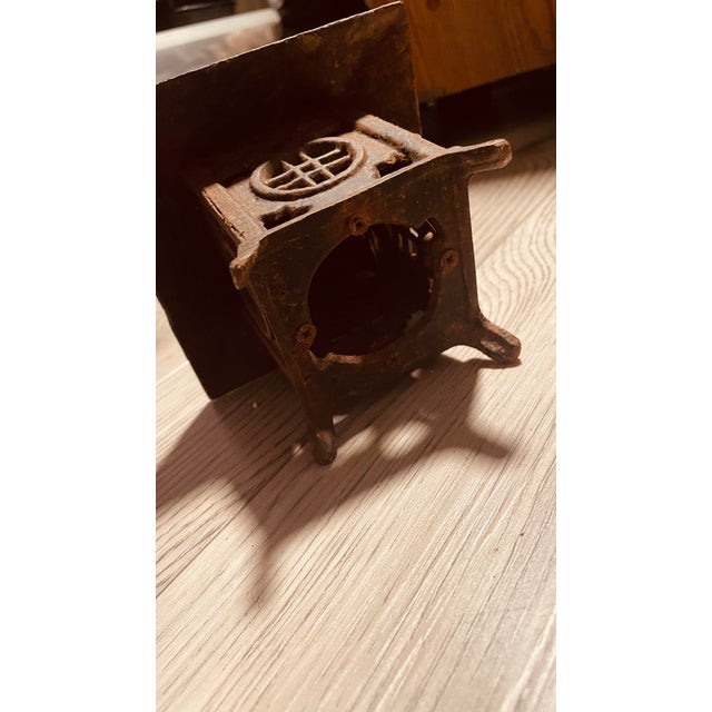 Early 18th Century Antique Pagota Japanese Garden Lantern, Ancient Japanese Traditional Wrought-Iron Candle Lantern For Sale - Image 5 of 7