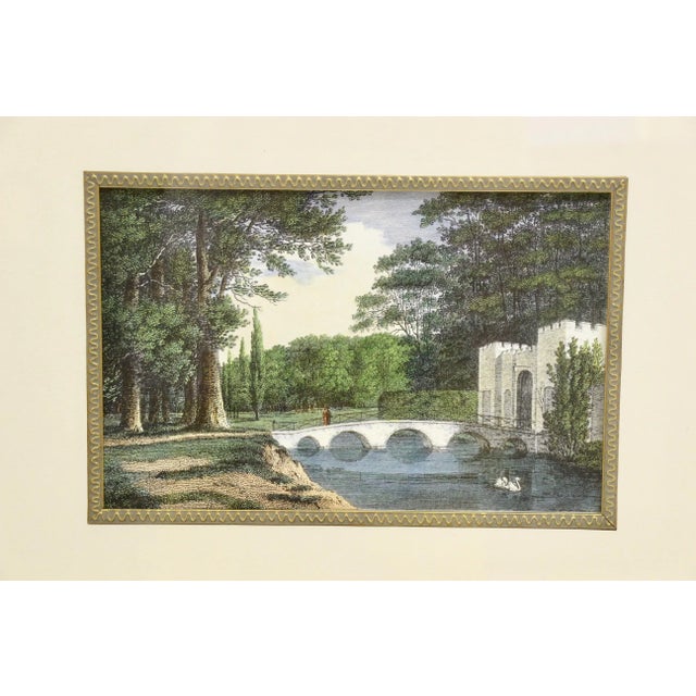 Hand-Colored French Pastoral Etchings, Pair For Sale - Image 4 of 10