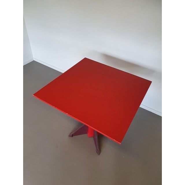 Red Model 4310 Dining Table by Anna Castelli Ferrieri for Kartell, 1980s For Sale - Image 8 of 12