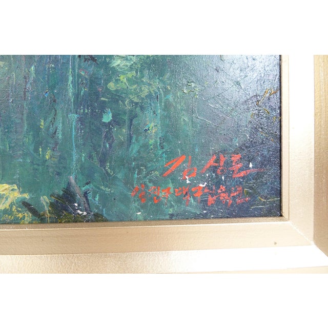 Mountain Vista From a Cliff – Original Oil on Canvas, Signed For Sale - Image 4 of 11