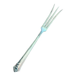 Vintage Heirloom Sterling Silver “Damask Rose” Lemon Fork - 1946 Oneida. Beautiful Addition to Palm Beach Regency, Tea Set or Traditional Bar Cart For Sale