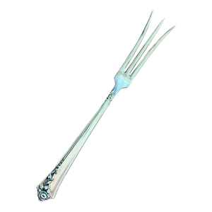 Vintage Heirloom Sterling Silver “Damask Rose” Lemon Fork - 1946 Oneida. Beautiful Addition to Palm Beach Regency, Tea Set or Traditional Bar Cart