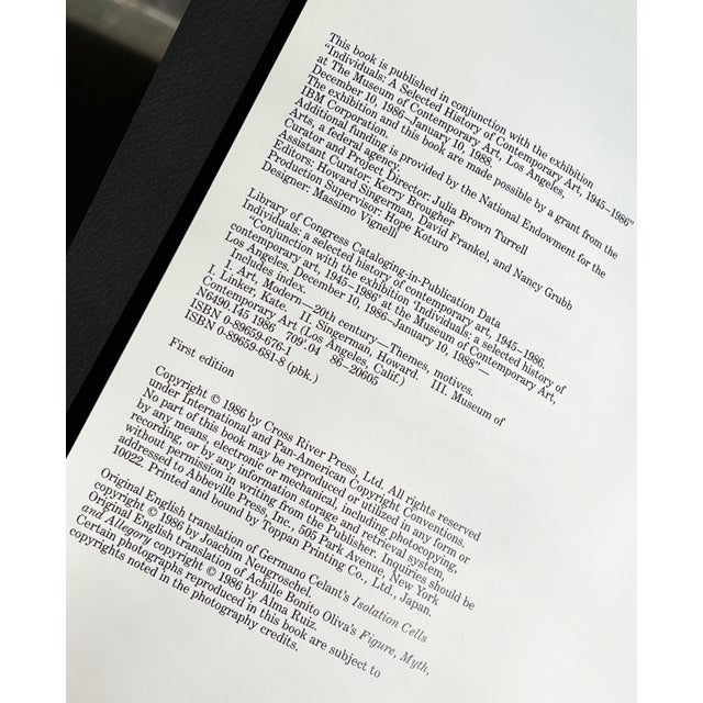 Black Individuals: A Selected History of Contemporary Art 1986 First Edition Coffee Table Book For Sale - Image 8 of 8
