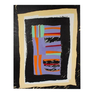 2021 Signed “Medallion” Acrylic on Canvas Abstract Painting by Artist Steven Sickles For Sale