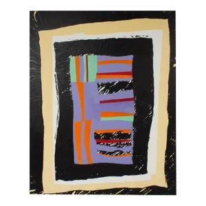 2021 Signed “Medallion” Acrylic on Canvas Abstract Painting by Artist Steven Sickles