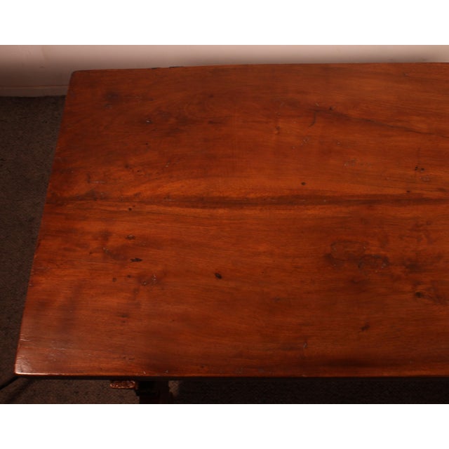 17th Century Spanish Renaissance Table in Light Walnut For Sale - Image 9 of 14