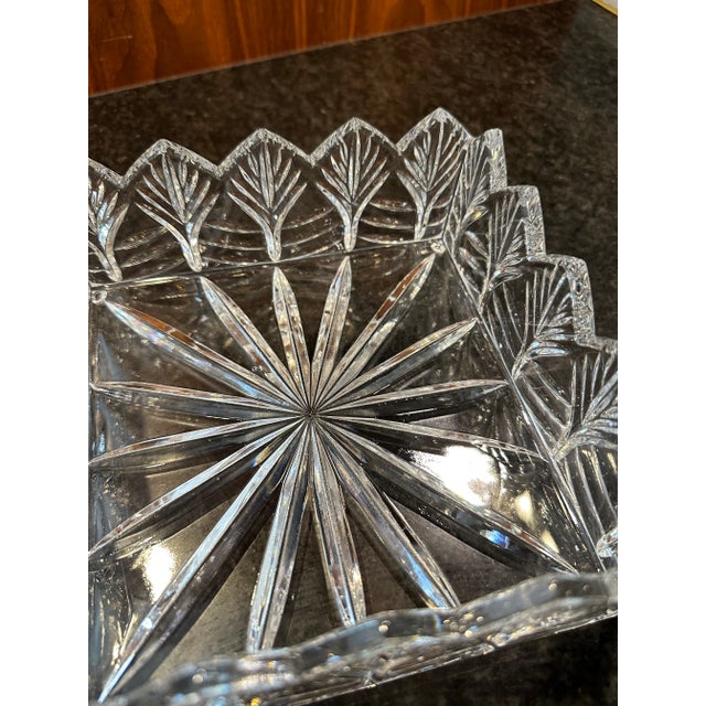 Art Deco Late 20th Century Crystal Square Napkin Holder For Sale - Image 3 of 7