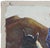 Fred Darge Blue, Red, and Brown Abstract Impressionist Painting of a Cowboy on a Horse, Mid-20th Century For Sale - Image 4 of 10