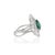 Metal Luxury 2.24Ct Natural Emerald & 1.91Ct Diamond Halo Cocktail Ring Size 8 in 18k Gold For Sale - Image 7 of 16