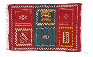 Berber Rug- Small With Vivid All-Natural Dye
