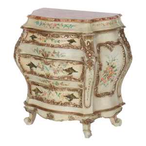 French Louis XIV Style Hand Painted Bombay Commode 20thC