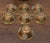 1950s Himalayan Nepalese Hand-Wrought Copper Altar Offering Bowls - Set of 7 For Sale - Image 9 of 15