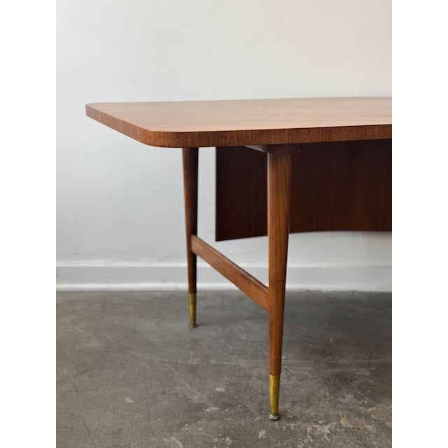 Brown 1960's Executive Desk by Founder's Furniture For Sale - Image 8 of 18