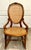Antique Victorian Carved Wood Hand-Caned Rocking Chair For Sale In Los Angeles - Image 6 of 17