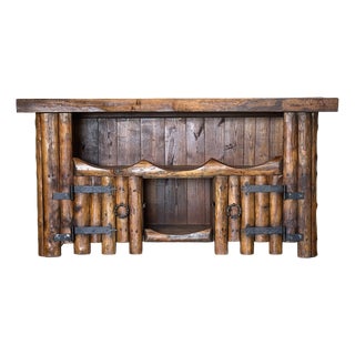 Vintage Rustic Chestnut Sideboard, 1960s For Sale