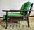 Ficks Reed Lounge Chair With Ottoman C. 1960’s Very Good Condition Dark Wood Green Cushions For Sale In New York - Image 6 of 12