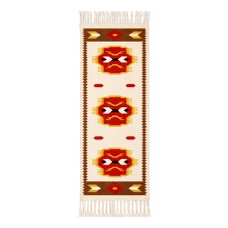 Mid-Century Hungarian Folk Art Handwoven Textile Wall Hanging, 1960s For Sale