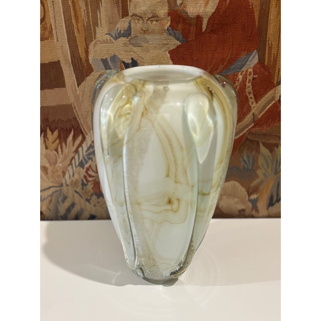 Late 20th Century Large Scale Vintage Murano Style Teardrop Art Glass Vase For Sale - Image 5 of 18
