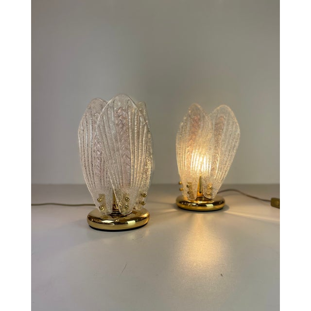 Gold Murano Table Lamp in the style of Novaresi, 1980s For Sale - Image 8 of 14