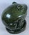 Art Deco French Art Deco Style Glazed Ceramic Frog Sculpture, Green Animal Sculpture For Sale - Image 3 of 5