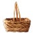 Vintage Wooden Handle Basket For Sale