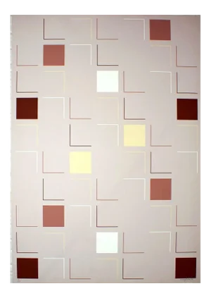 Square (Grey) - Original Screen Print by A. Mengolini - 1976 1976