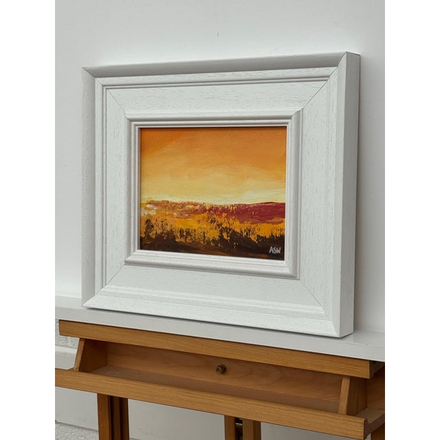 Orange Golden Hour - Miniature Abstract Landscape Art by Contemporary British Artist 2025 For Sale - Image 8 of 13