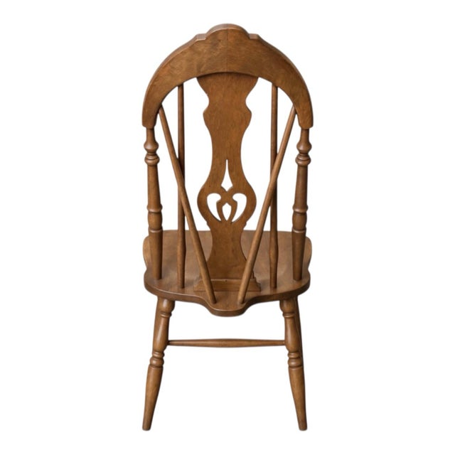 Set of 3 Antique Colonial Revival Windsor Chairs With Pierced Splat, Circa 1900 For Sale In Sacramento - Image 6 of 8