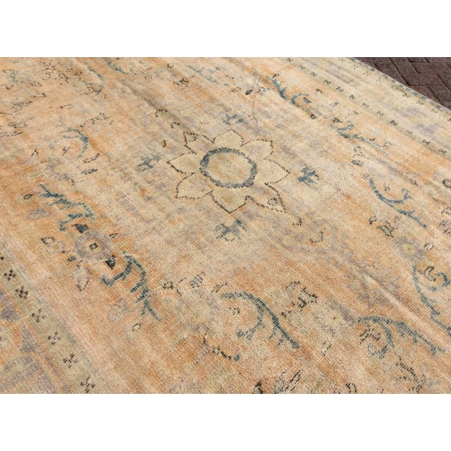 Distressed Turkish Area Rug - 84" X 143" For Sale - Image 9 of 13