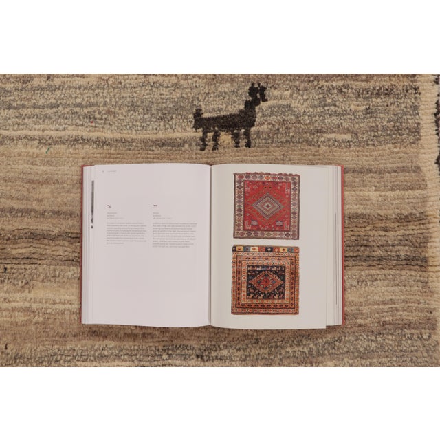 Vintage Persian Gabbeh Rug in Beige, Striae and Animal Pictorial - Rug & Kilim For Sale - Image 9 of 10