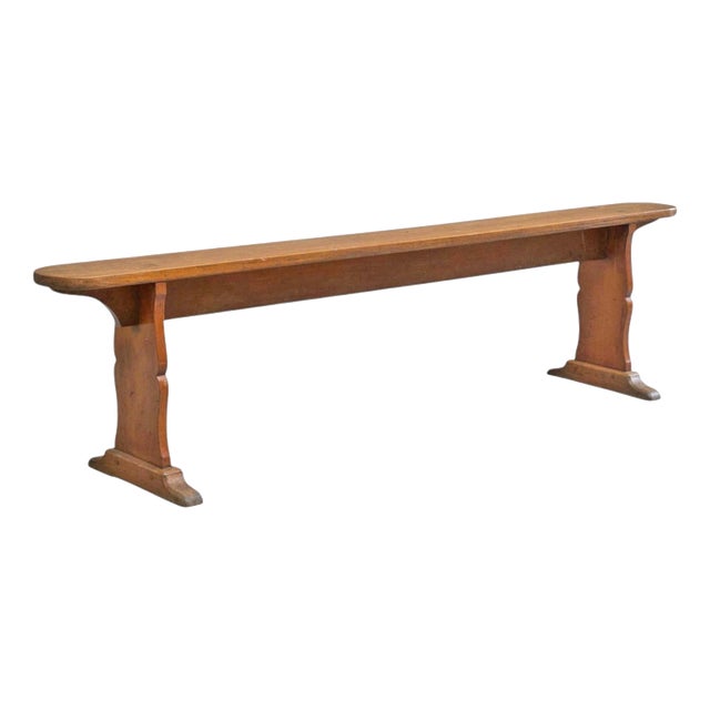 European Provincial Sculptural Bench in Wood, 1900s For Sale