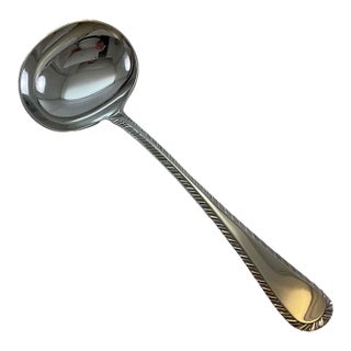 1980s Silver Sauce/Gravy Ladle, Feather Edge. For Sale