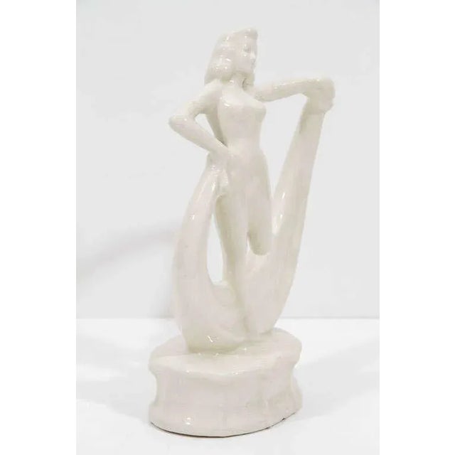 Art Deco Dancing Flapper Ceramic Sculpture For Sale - Image 4 of 7