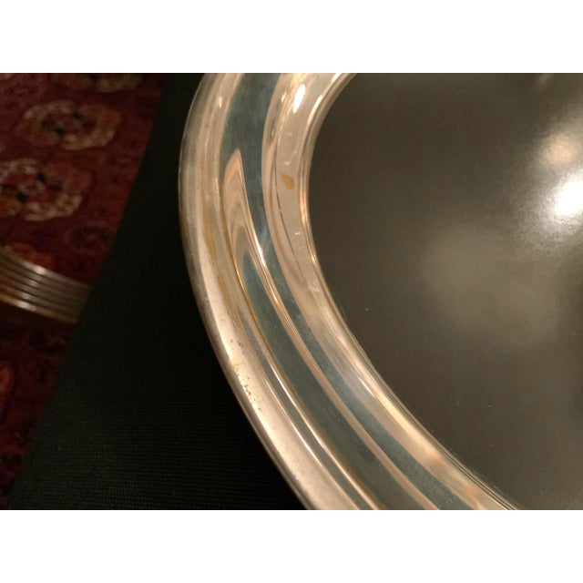1960s F. B. Rogers Silver Plate and Black Bakelite Barware Tray For Sale In Chicago - Image 6 of 10