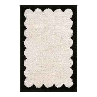 Fossay Shag Machine Woven Rug Ivory 2x3 For Sale