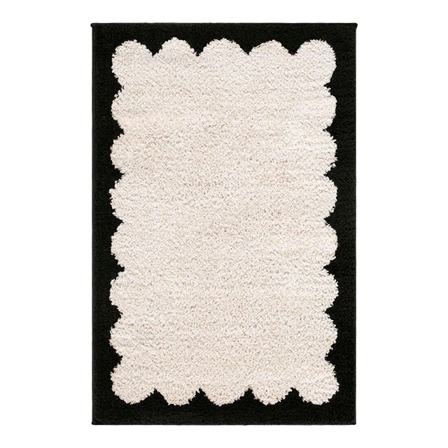 Fossay Shag Machine Woven Rug Ivory 2x3 For Sale