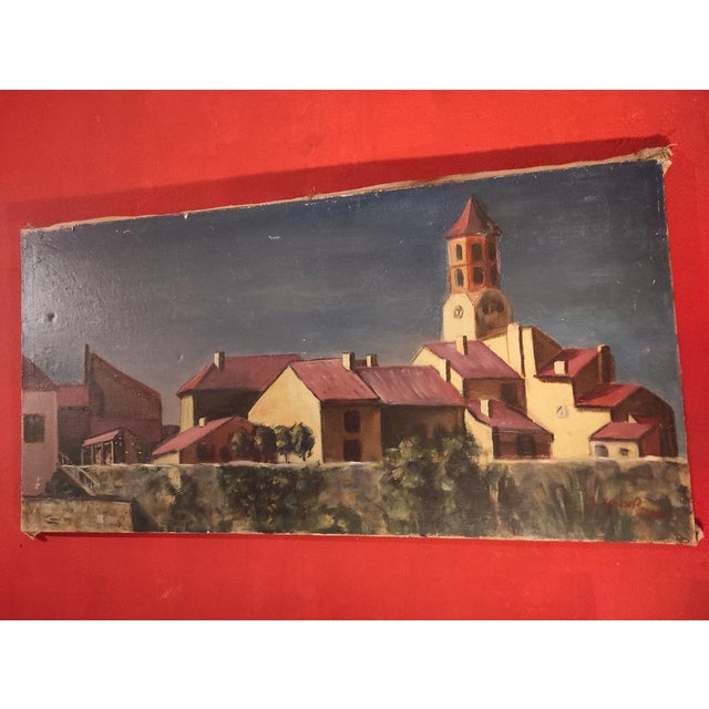 Lahour, French Landscape, Oil Painting on Canvas, 1964 For Sale - Image 11 of 11