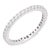 18kt Solid White Gold Stackable Diamond Eternity Engagement Band Size 5 For Sale