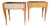 Vintage Baker Furniture French Regency Side Tables, Pair | Mid-Century Cherry Demilune Nightstands With Gilt Reeded Drawers For Sale