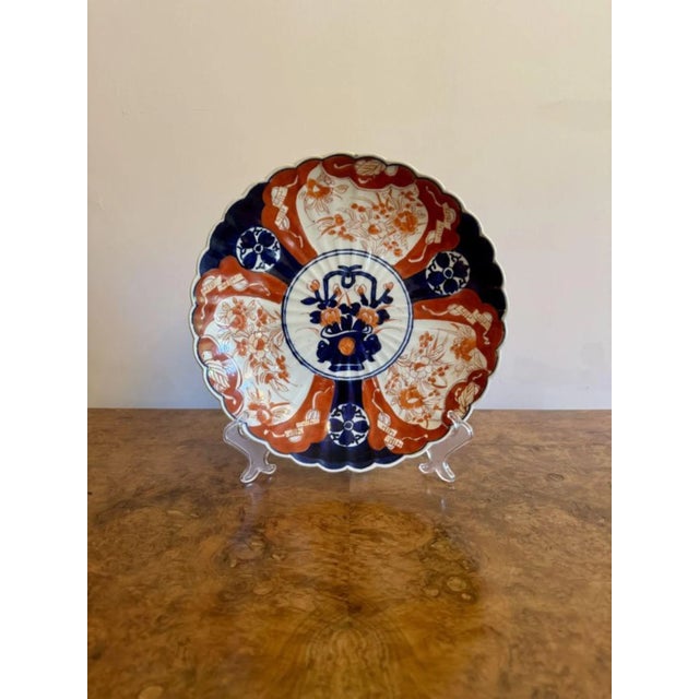 Antique Japanese Imari Plate, 1900s For Sale - Image 3 of 5