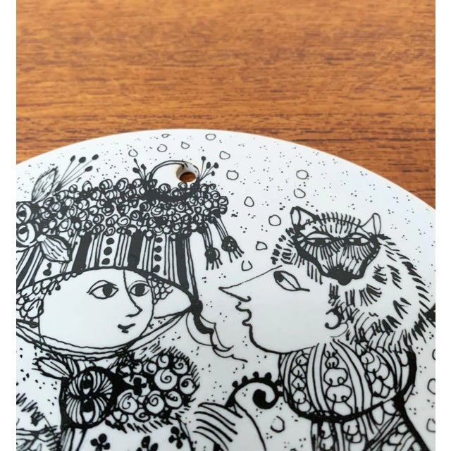 Mid-Century Modern Mid-Century German White January Calendar Wall Plate Plaque by Bjørn Wiinblad for Rosenthal For Sale - Image 3 of 11