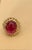 7 Carat Oval Cut Cabochon Pink Tourmaline 14 Karat Yellow Gold Ring For Sale - Image 17 of 18