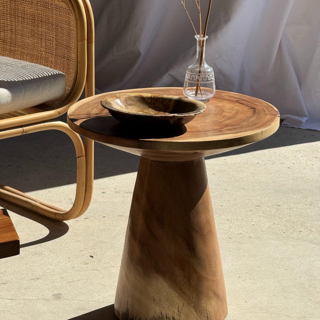 Side Table in Natural Suar Wood, 1980s For Sale - Image 18 of 18
