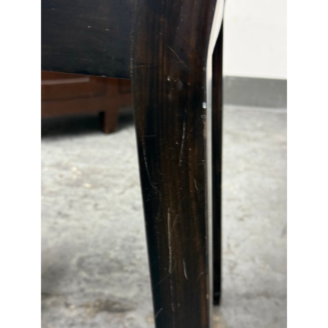 Animal Skin Bespoke Leather + Wood Counter Stools, Pair For Sale - Image 7 of 12