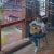 This signed, original David Beynon Pena oil painting of a girl playing guitar in the barn at Pachelbel Farm in Old...